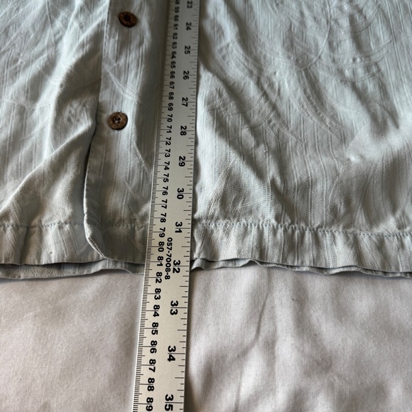 Tommy Bahama Mens 100% Silk Tropical Hawaiian Jacquard Shirt Blue‎ Size XLT Dad - Picture 14 of 16